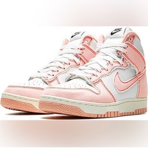 NIKE Women's Dunk High 1985 Hi Top Sneakers Arctic Orange White Basketball Shoes